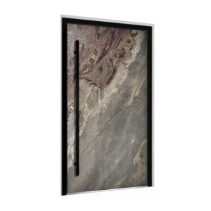 ALU SL 01 -Aluminum door panel finished with natural stone veneer