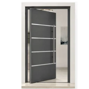 PIVOT PEV 16 - Aluminum pivot door with decorative stripes