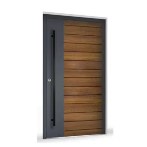 ALU 6123 -Full filling aluminun door with horizontal milling.