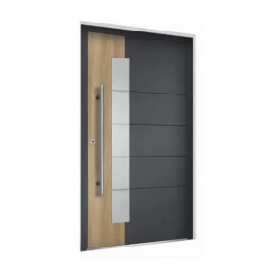ALU 6107 - Secure modern aluminum front door with multi-point security locking